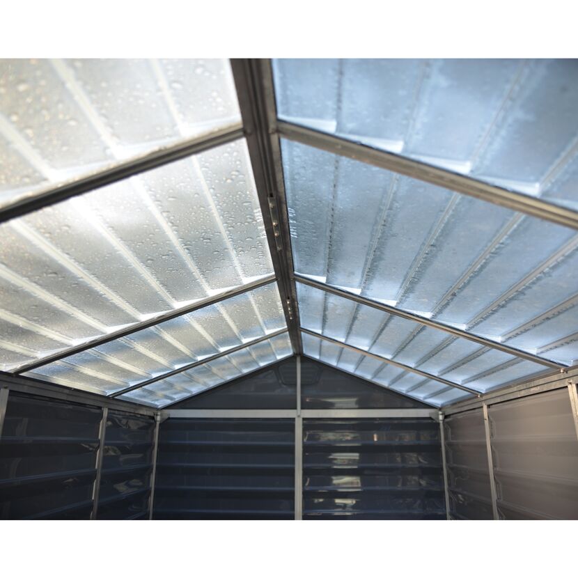 Kunststoff-Gerätehaus 'Skylight' 185 x 90 cm Polycarbonat grau