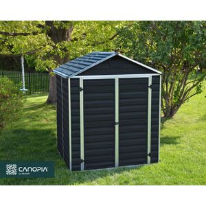 Kunststoff-Gerätehaus 'Skylight' 185 x 154 cm Polycarbonat mitternachtsgrau