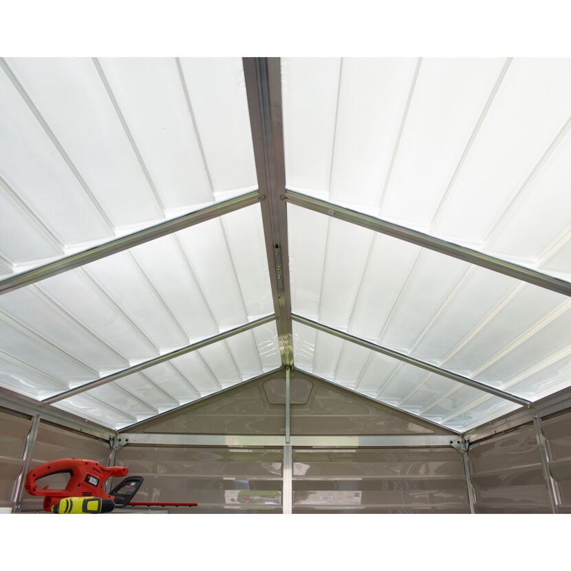 Kunststoff-Gerätehaus 'Skylight' 185 x 154 cm Polycarbonat hellbraun