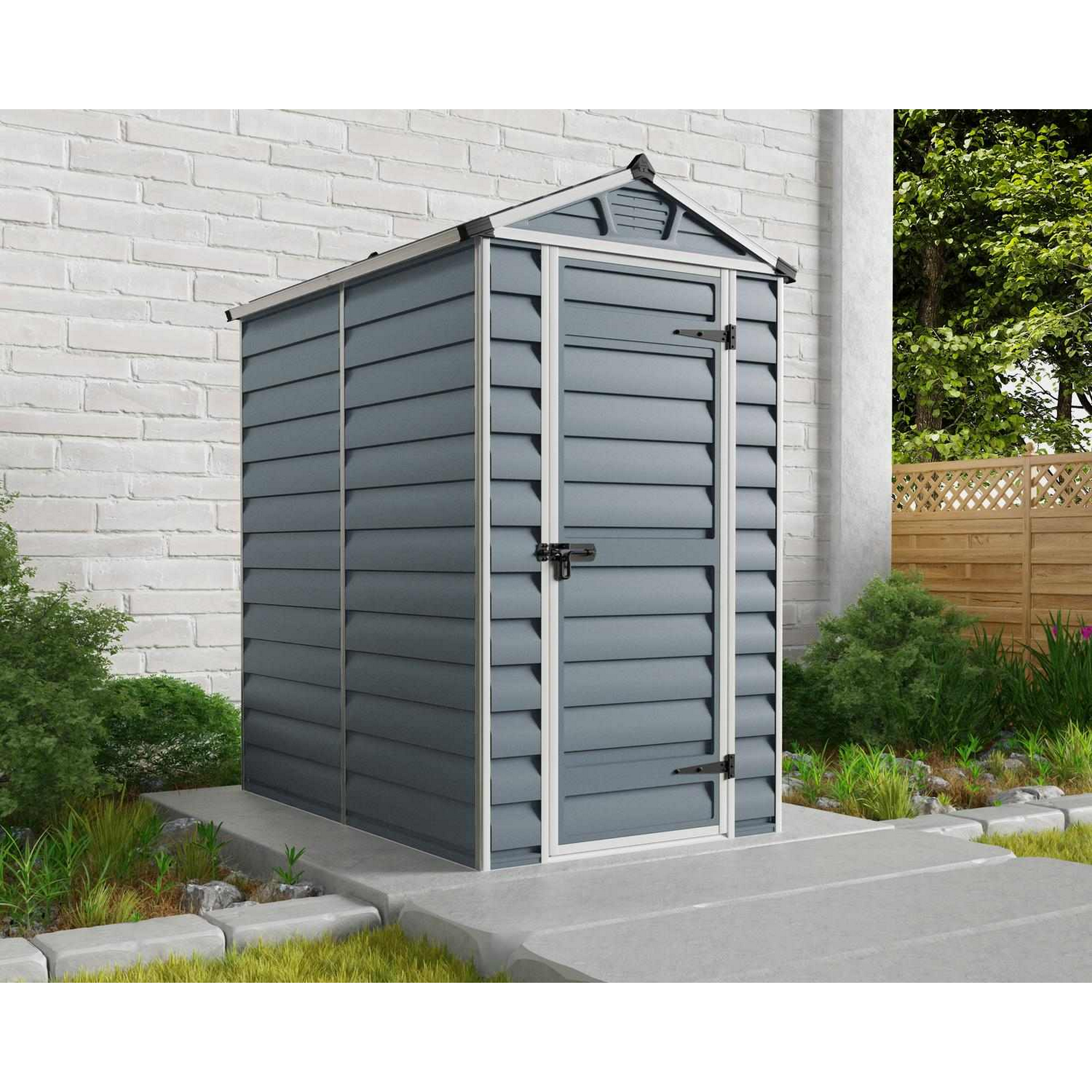 Kunststoff-Gerätehaus 'Skylight' 121 x 177 cm Polycarbonat grau