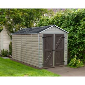 Kunststoff-Gerätehaus 'Skylight' 185 x 379 cm Polycarbonat hellbraun