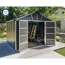 Kunststoff-Gerätehaus 'Yukon' 332 x 271 cm Polycarbonat dunkelgrau, mit Boden