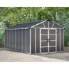 Kunststoff-Gerätehaus 'Yukon' 332 x 519 cm Polycarbonat dunkelgrau, ohne Boden