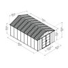Kunststoff-Gerätehaus 'Yukon' 332 x 519 cm Polycarbonat dunkelgrau, ohne Boden