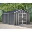 Kunststoff-Gerätehaus 'Yukon' 332 x 519 cm Polycarbonat dunkelgrau, mit Boden