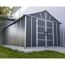 Kunststoff-Gerätehaus 'Yukon' 332 x 519 cm Polycarbonat dunkelgrau, mit Boden