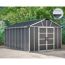 Kunststoff-Gerätehaus 'Yukon' 332 x 519 cm Polycarbonat dunkelgrau, mit Boden