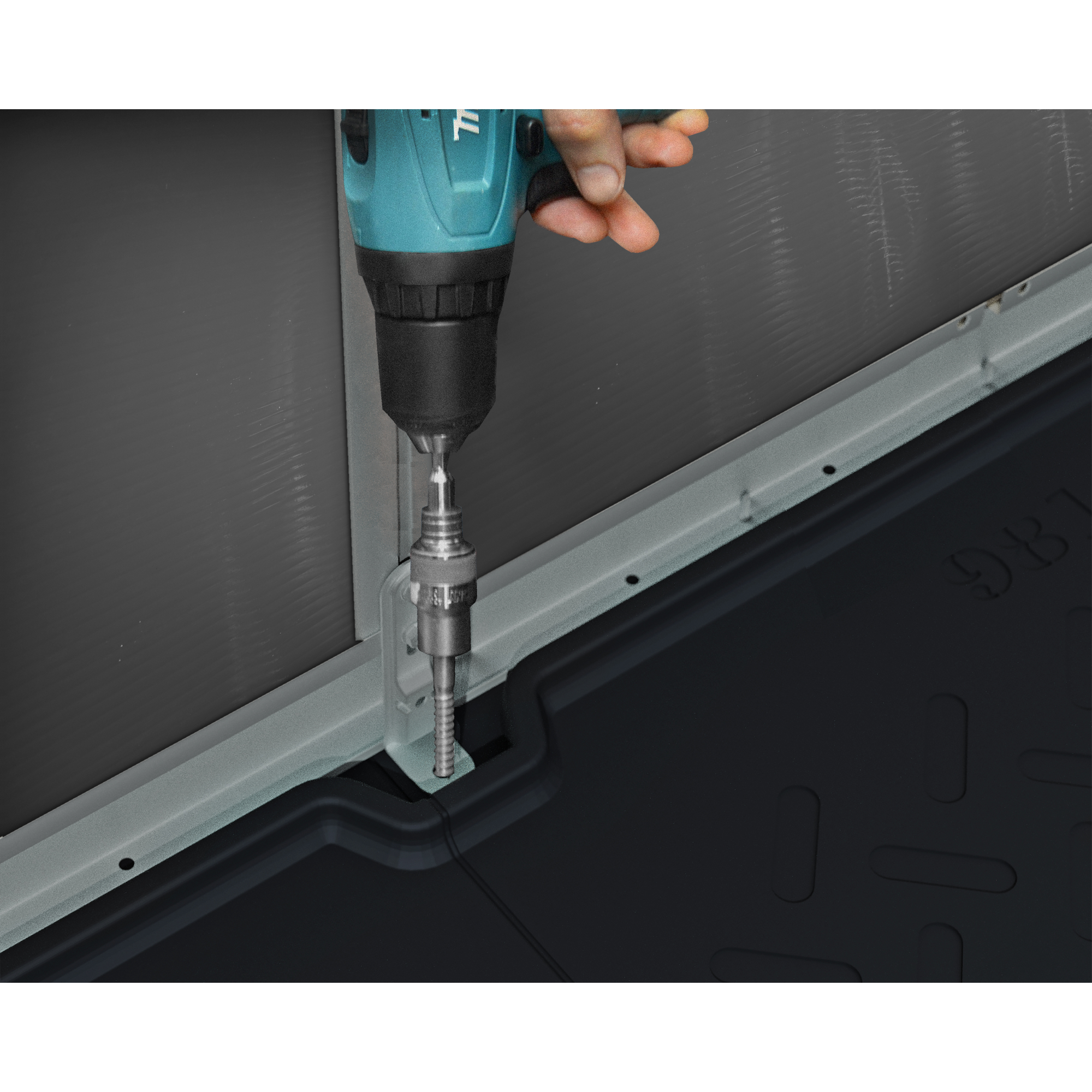 Kunststoff-Gerätehaus 'Rubicon' 227 x 603 cm Polycarbonat dunkelgrau