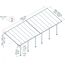 Terrassenüberdachung 'Feria' anthrazit 380 x 850 cm Polycarbonat transparent