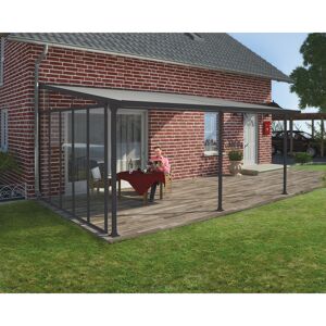 Seitenwand für Terrassenüberdachung anthrazit 319 cm Acryl klar