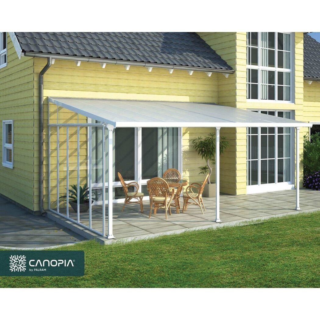 Seitenwand für Terrassenüberdachung anthrazit 319 cm Acryl klar