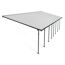 Terrassenüberdachung 'Feria' anthrazit 380 x 1212 cm Polycarbonat transparent