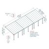 Terrassenüberdachung 'Feria' anthrazit 380 x 1276 cm Polycarbonat transparent