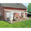 Seitenwand für Terrassenüberdachung weiß 319 cm Acryl klar