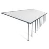 Terrassenüberdachung 'Feria' anthrazit 380 x 1457 cm Polycarbonat transparent