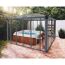 Pavillon 'Ledro' geschlossen anthrazit 360 x 360 cm Polycarbonat grau
