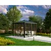 Pavillon 'Ledro' geschlossen anthrazit 295 x 295 cm Polycarbonat grau