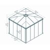 Pavillon 'Ledro' geschlossen anthrazit 295 x 295 cm Polycarbonat grau