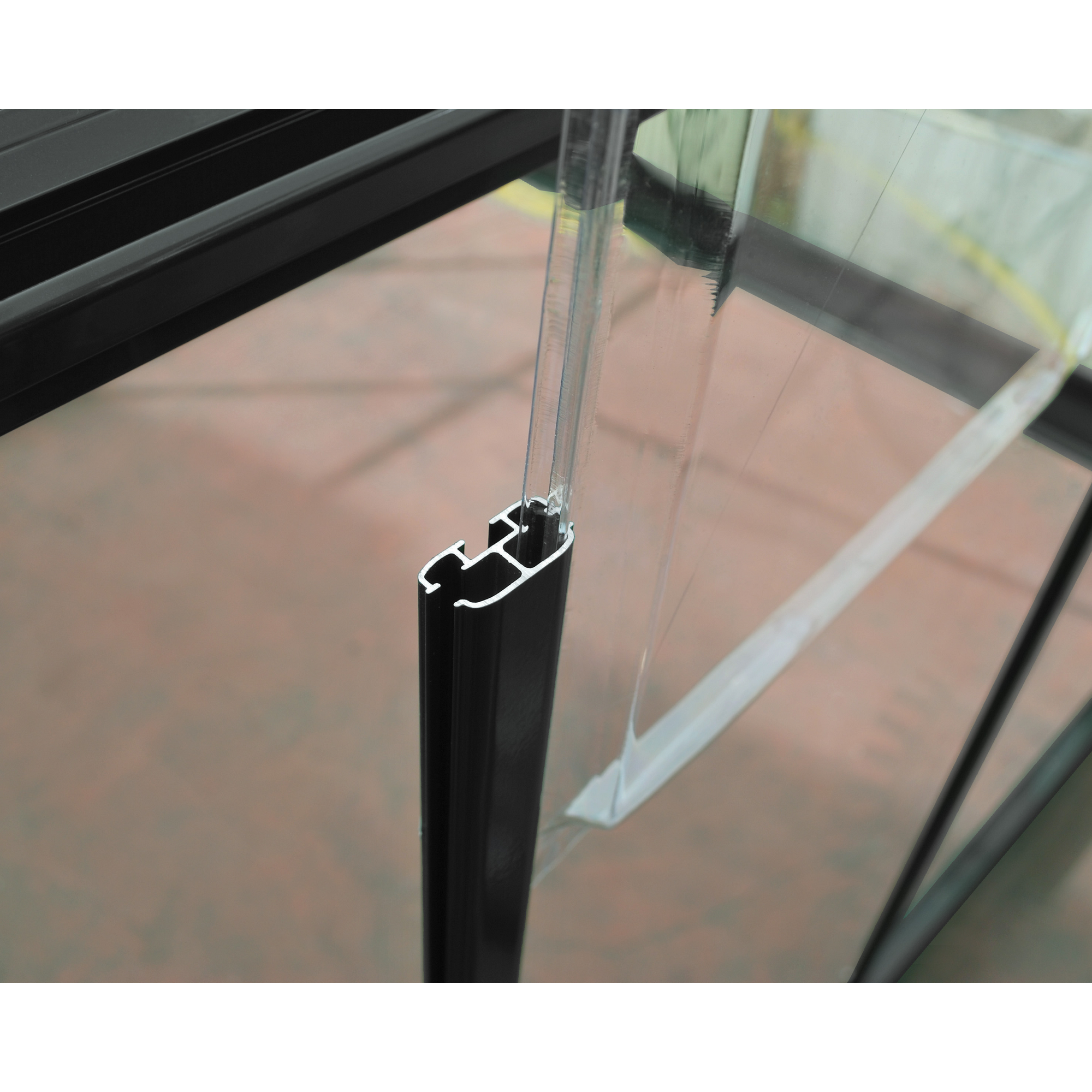 Gewächshaus 'Harmony' 185 x 186 cm mit 0,7 mm klaren Polycarbonatplatten grau