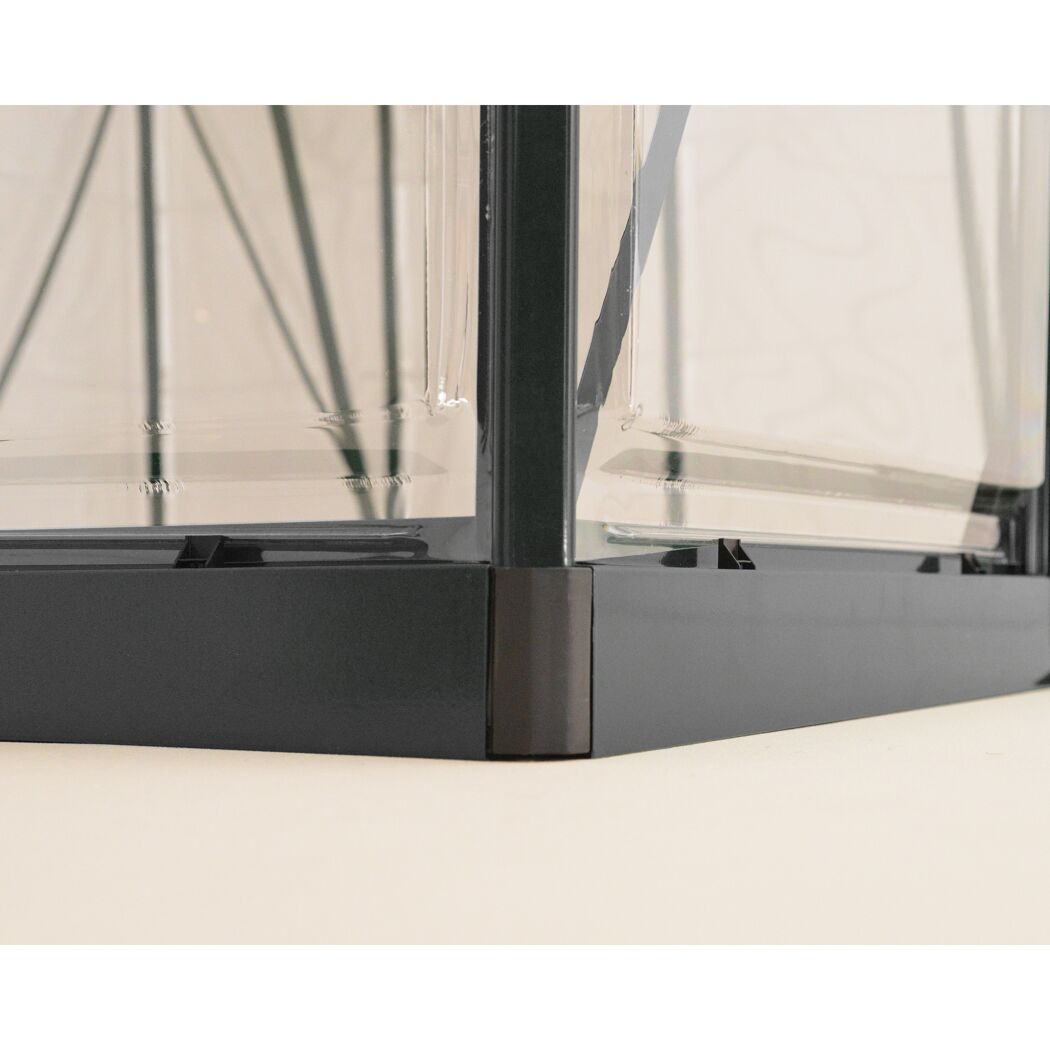 Gewächshaus 'Harmony' 185 x 247 cm mit 0,7 mm klaren Polycarbonatplatten grau