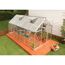 Gewächshaus 'Hybrid' 185 x 426 cm mit 4 mm Hohlkammerplatten silbern