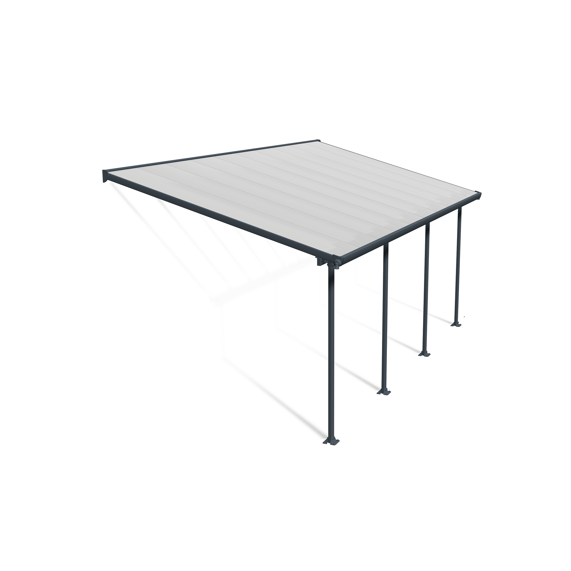 Terrassenüberdachung' Feria' anthrazit 294 x 610 cm Polycarbonat transparent