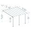 Terrassenüberdachung 'Olympia' weiß 294 x 425 cm Polycarbonat transparent