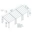 Terrassenüberdachung 'Olympia' anthrazit 294 x 924 cm Polycarbonat transparent