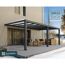 Terrassenüberdachung 'Stockholm' anthrazit  330,5 x 660 cm Polycarbonat klar
