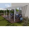 Terrassenüberdachung 'Olympia' weiß 294 x 739 cm Polycarbonat transparent