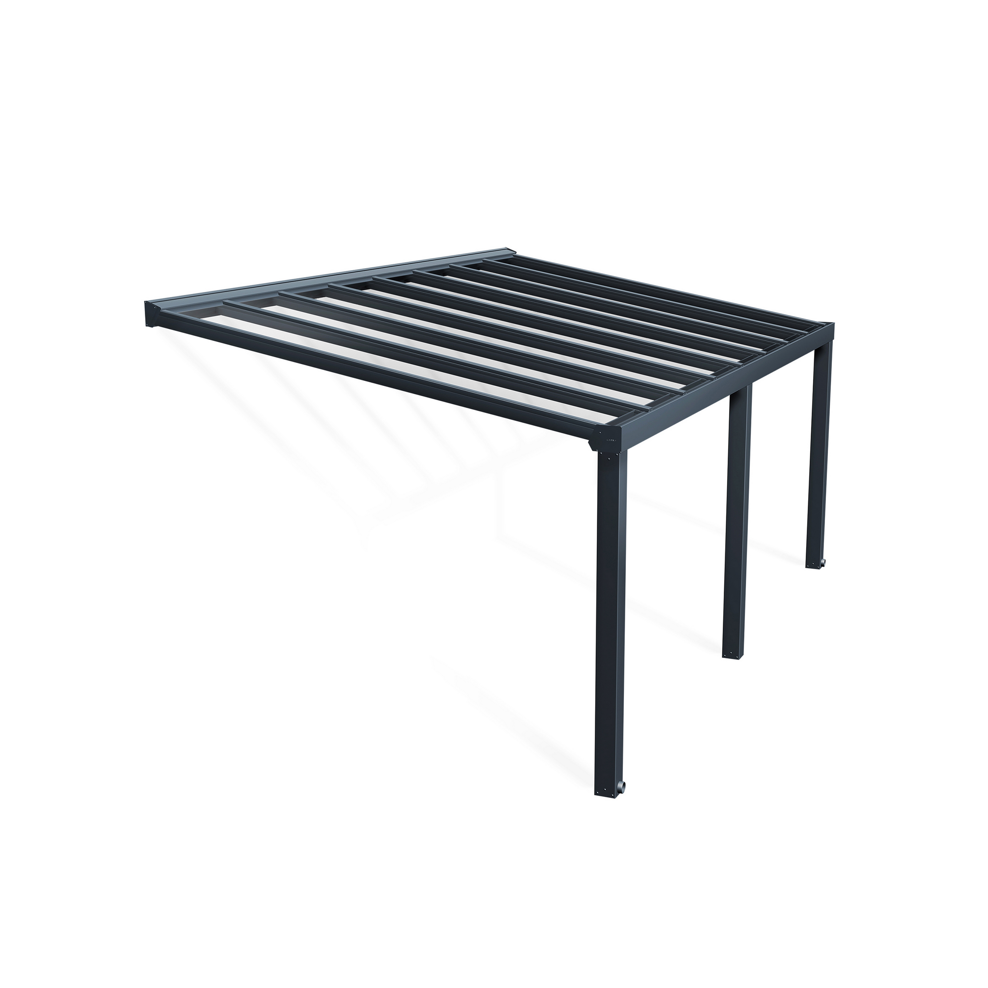 Terrassenüberdachung 'Stockholm' anthrazit  330,5 x 587,5 cm Polycarbonat klar