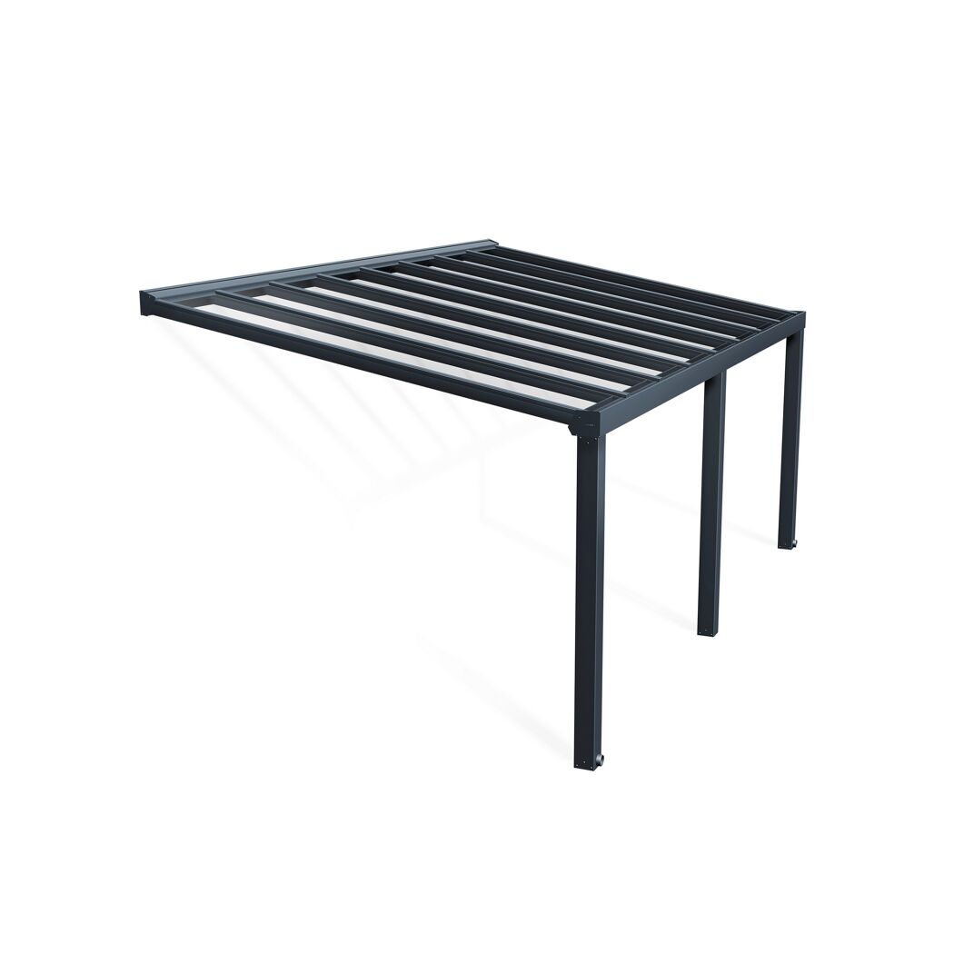 Terrassenüberdachung 'Stockholm' anthrazit  330,5 x 587,5 cm Polycarbonat klar