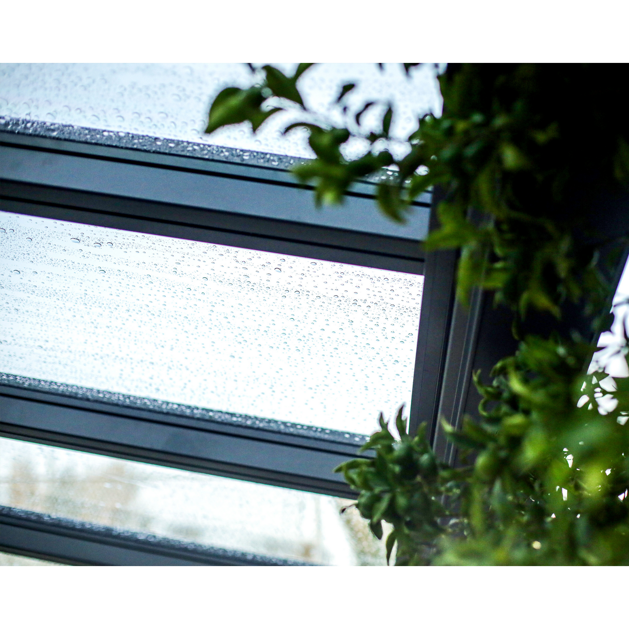 Terrassenüberdachung 'Stockholm' anthrazit  330,5 x 587,5 cm Polycarbonat klar