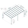 Terrassenüberdachung 'Stockholm' anthrazit  330,5 x 587,5 cm Polycarbonat klar