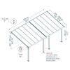 Terrassenüberdachung 'Olympia' weiß 294 x 619 cm Polycarbonat transparent