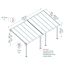 Terrassenüberdachung 'Olympia' weiß 294 x 619 cm Polycarbonat transparent