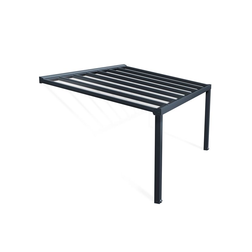 Terrassenüberdachung 'Stockholm' anthrazit  330,5 x 515 cm Polycarbonat klar