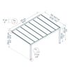 Terrassenüberdachung 'Stockholm' anthrazit  330,5 x 515 cm Polycarbonat klar