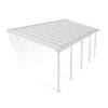 Terrassenüberdachung 'Olympia' weiß 294 x 860 cm Polycarbonat transparent