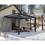 Terrassenüberdachung 'Stockholm' anthrazit  330,5 x 370 cm Polycarbonat klar