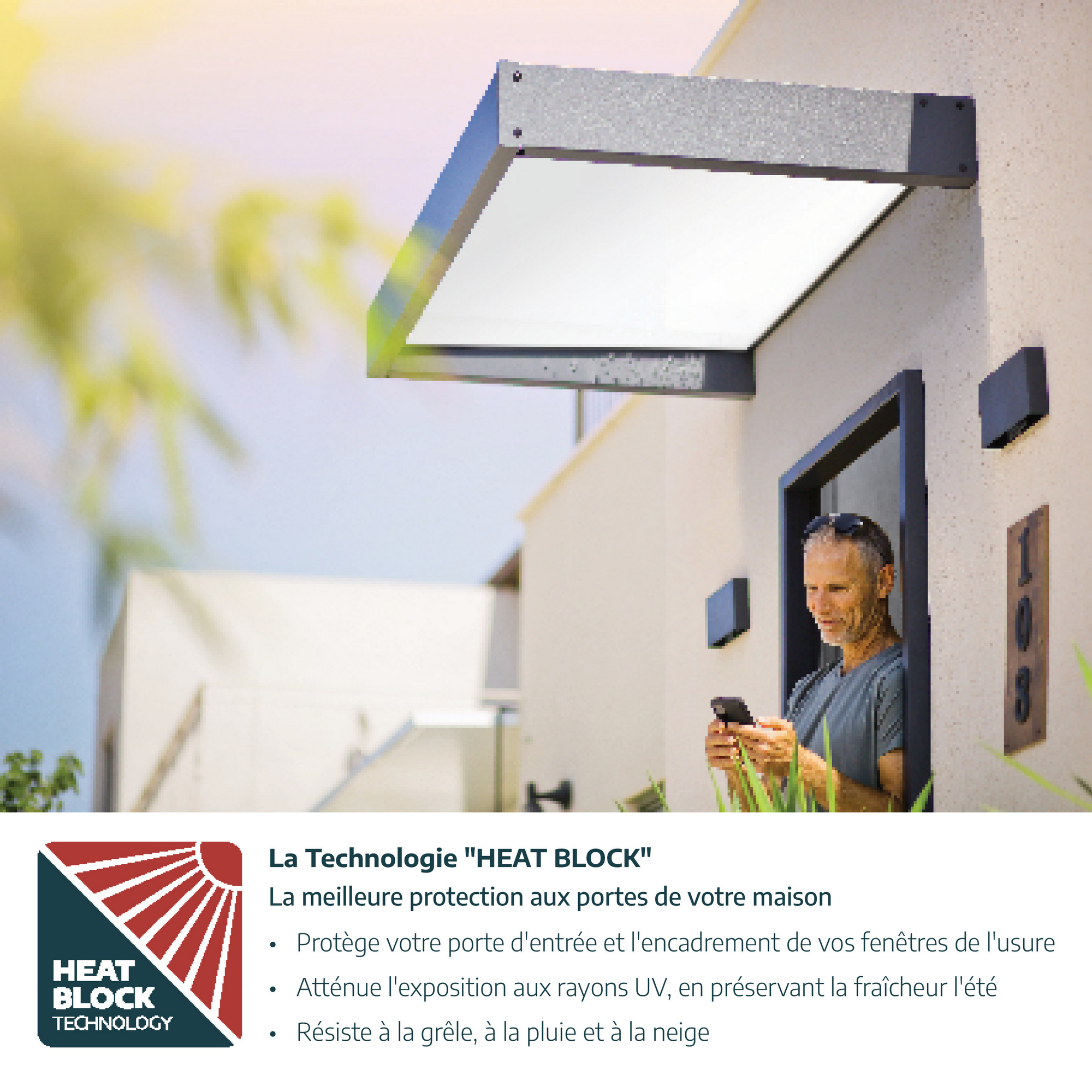 Vordach 'Sophia' weiß 95 x 215 cm Acrylglas opalweiß