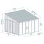 Wintergarten 'Sanremo' weiß 380 x 435 cm Polycarbonat transparent