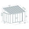 Wintergarten 'Sanremo' anthrazit 294 x 435 cm Polycarbonat transparent