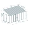Wintergarten 'Sanremo' weiß 294 x 556 cm Polycarbonat transparent