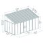 Wintergarten 'Sanremo' weiß 294 x 556 cm Polycarbonat transparent