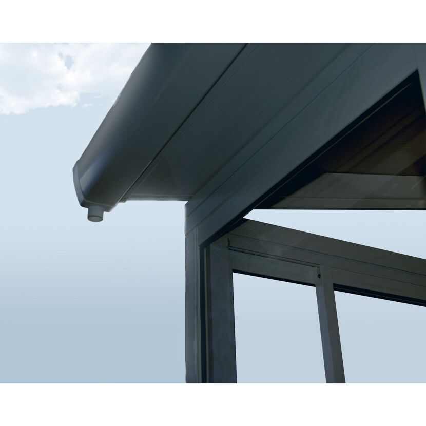 Wintergarten 'Sanremo' anthrazit 380 x 435 cm Polycarbonat transparent