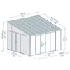 Wintergarten 'Sanremo' anthrazit 380 x 435 cm Polycarbonat transparent