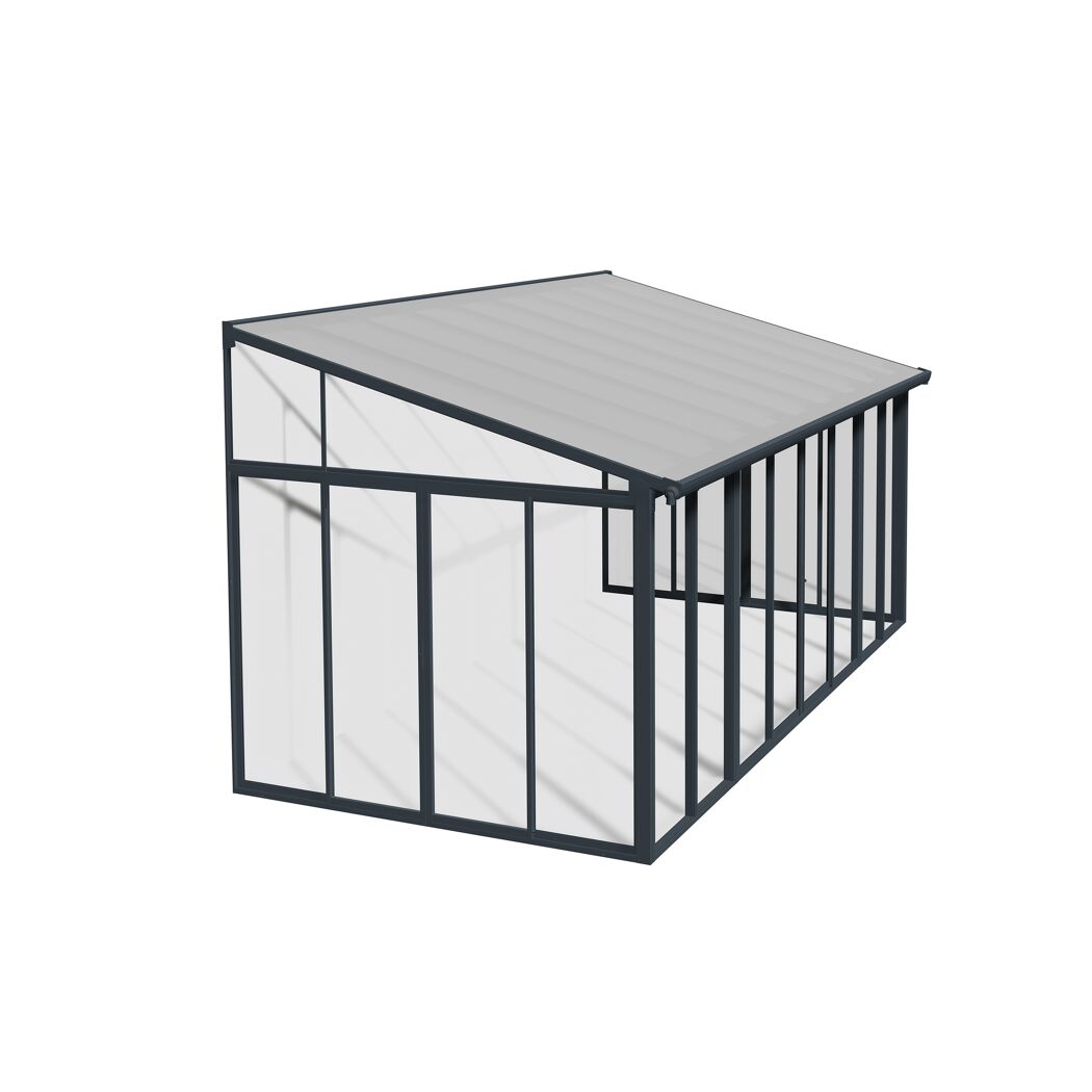 Wintergarten 'Sanremo' anthrazit 294 x 556 cm Polycarbonat transparent