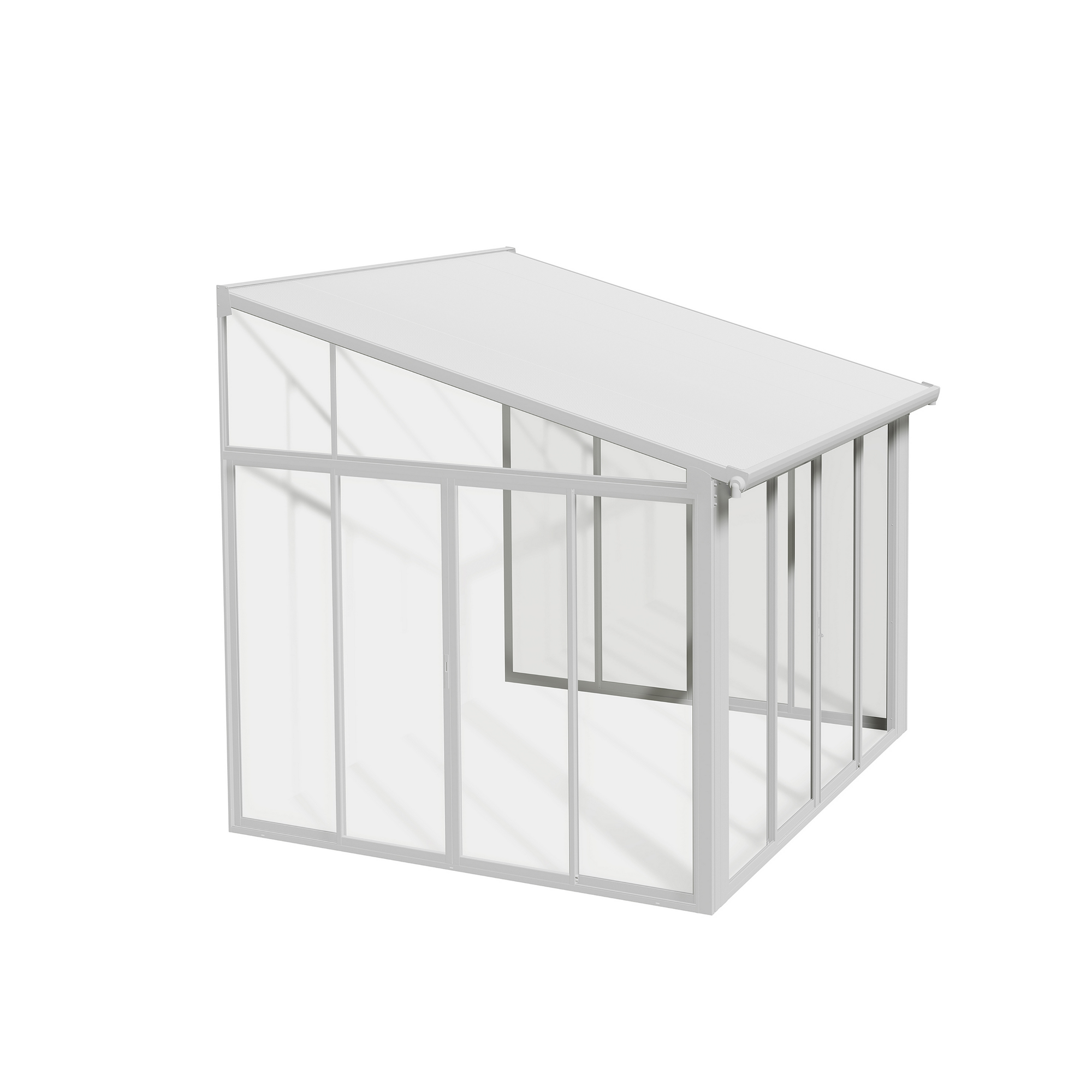 Wintergarten 'Sanremo' weiß 294 x 314 cm Polycarbonat transparent