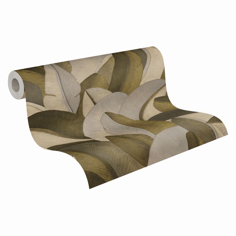 Vliestapete 'Metropolitan Stories Vibes & Styles Palmen' gold 10,05 x 0,53 m